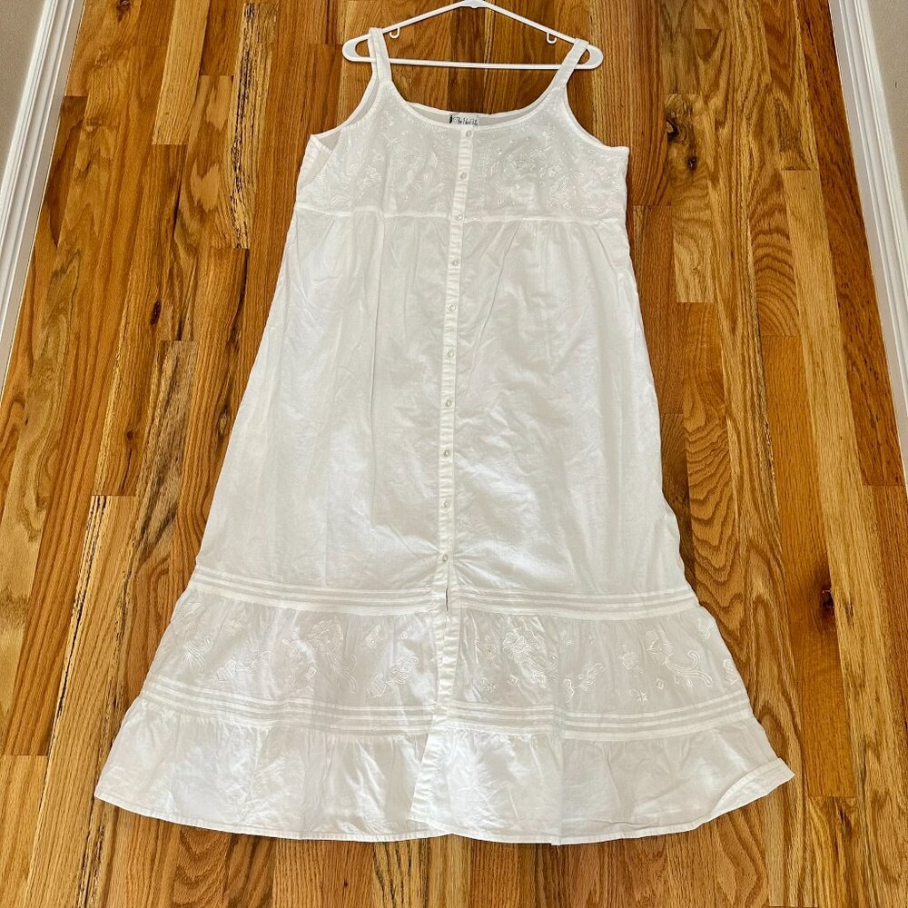 The 1 for U, Cotton Dress button up front sleeveless halter top from UK, US Sz L